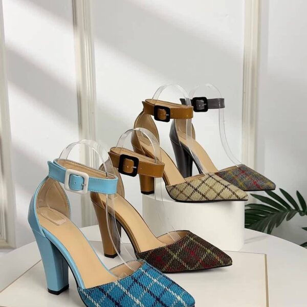 Newness Sunset Stroll Ankle Strap Heels: Elegant ankle strap heels in a sunset-inspired color, perfect for elevating your style.