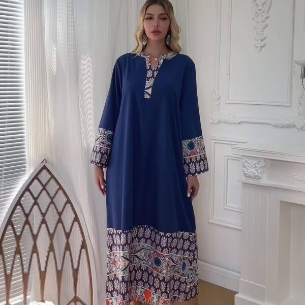 Casablanca Floral Abaya Dress: A stunning modern abaya dress, featuring a vibrant floral print. This modest fashion piece is perfect for any occasion.