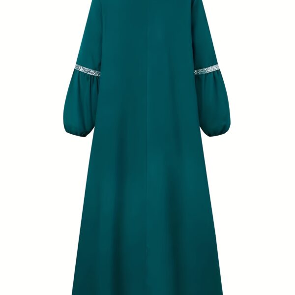 Exquisite Dubai Nights Sequined Abaya Dress from Newness, shimmering with elegance. Modern and stylish abaya design.