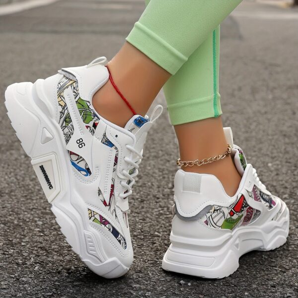 Newness Elevated Style Platform Sneakers: Elevate your style with these trendy platform sneakers. Featuring a sleek design and comfortable fit, perfect for adding height and a touch of chic to any outfit.