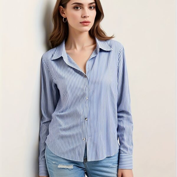 Effortless Elegance Striped Shirt from Newness. A stylish and versatile striped shirt perfect for any occasion.