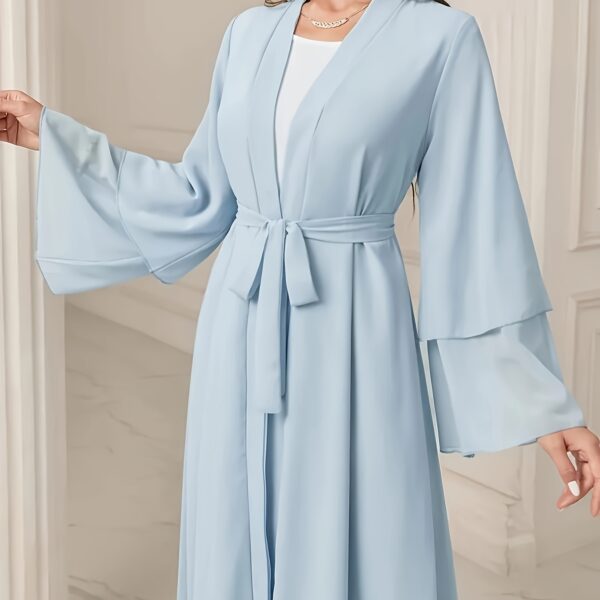 Effortlessly elegant Serene Serenity Muslim Long Robe in flowing fabric, perfect for any occasion.