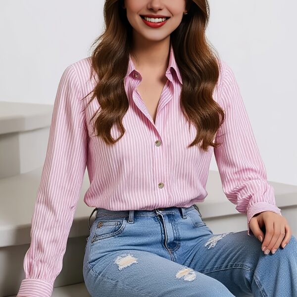 Effortless Elegance Striped Shirt from Newness. A stylish and versatile striped shirt perfect for any occasion.