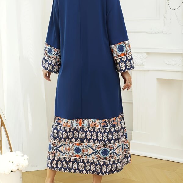Casablanca Floral Abaya Dress: A stunning modern abaya dress, featuring a vibrant floral print. This modest fashion piece is perfect for any occasion.