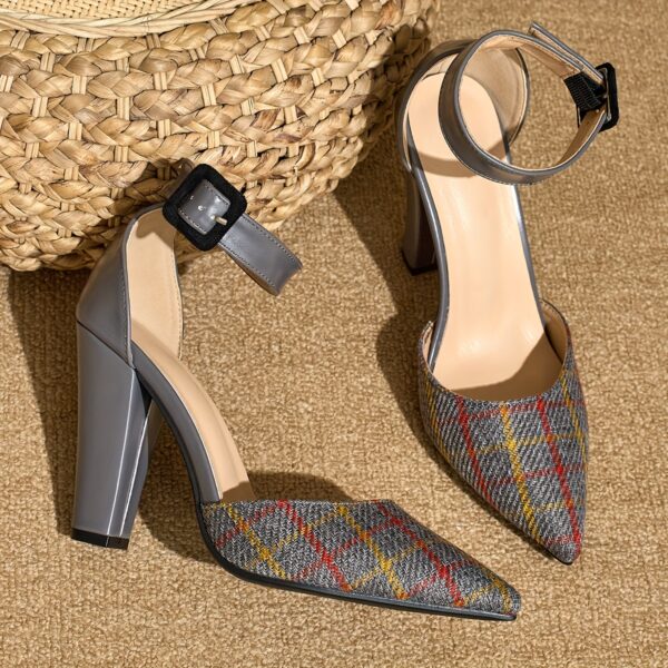 Newness Sunset Stroll Ankle Strap Heels: Elegant ankle strap heels in a sunset-inspired color, perfect for elevating your style.