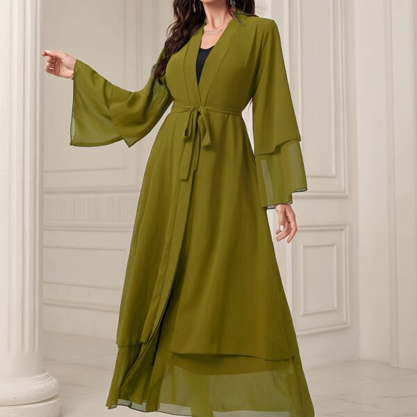 Effortless elegance in our Serene Serenity Abaya Maxi Dress. A stylish maxi dress perfect for any occasion.