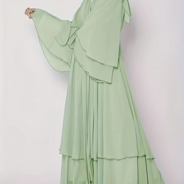 Effortlessly elegant Serene Serenity Muslim Long Robe in flowing fabric, perfect for any occasion.