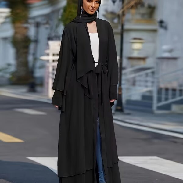 Effortless elegance in our Serene Serenity Abaya Maxi Dress. A stylish maxi dress perfect for any occasion.