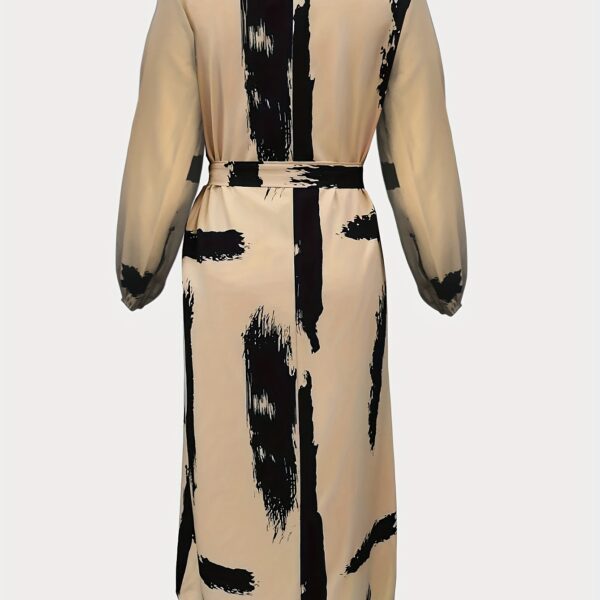 Model wearing the Casablanca Abaya Dress by Newness, a modern and modest dress in a chic design.