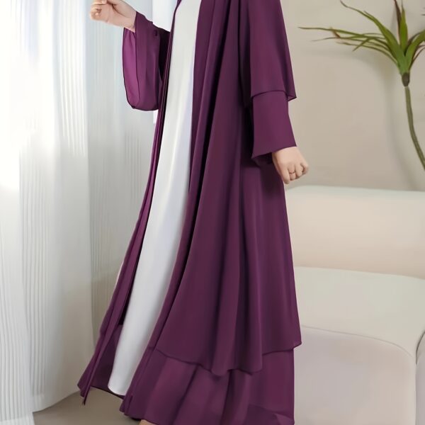Effortlessly elegant Serene Serenity Muslim Long Robe in flowing fabric, perfect for any occasion.