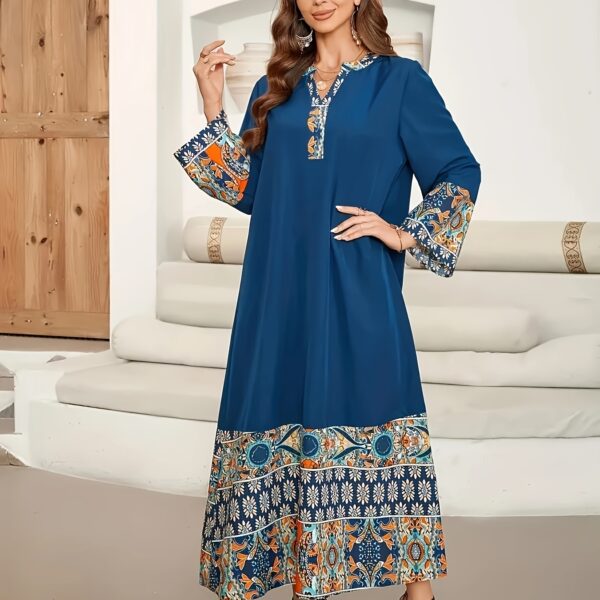Casablanca Floral Abaya Dress: A stunning modern abaya dress, featuring a vibrant floral print. This modest fashion piece is perfect for any occasion.