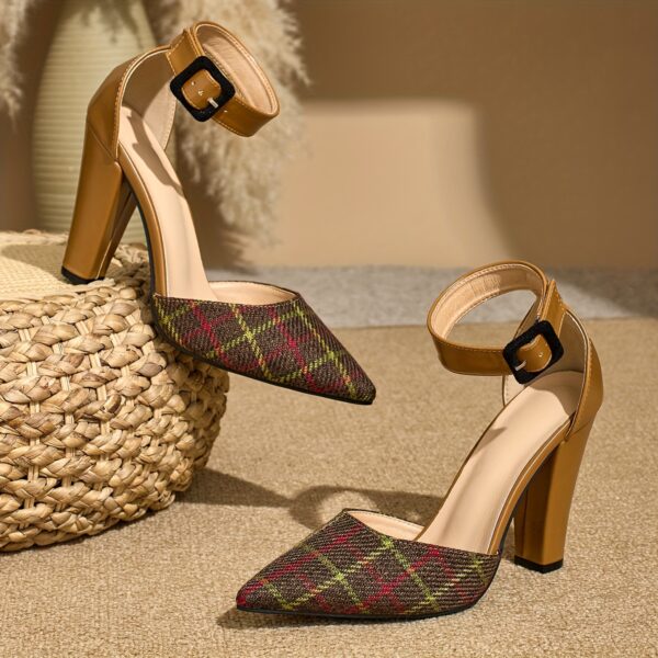 Newness Sunset Stroll Ankle Strap Heels: Elegant ankle strap heels in a sunset-inspired color, perfect for elevating your style.