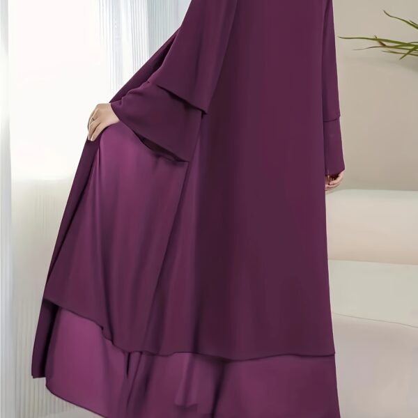 Effortlessly elegant Serene Serenity Muslim Long Robe in flowing fabric, perfect for any occasion.