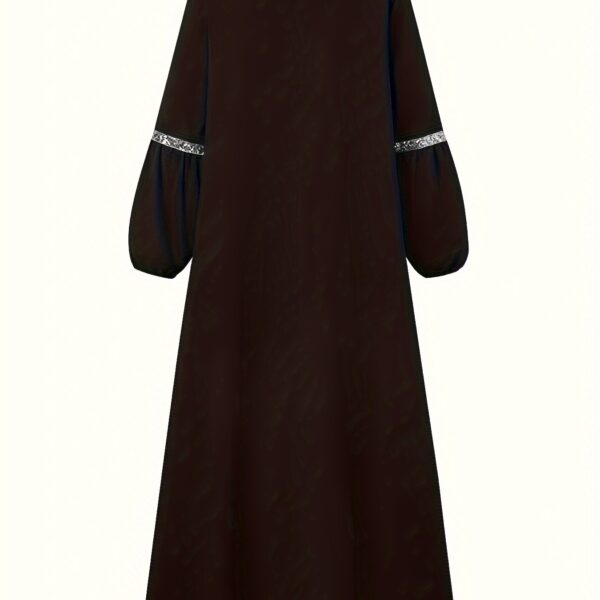 Exquisite Dubai Nights Sequined Abaya Dress from Newness, shimmering with elegance. Modern and stylish abaya design.