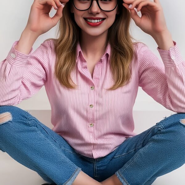 Effortless Elegance Striped Shirt from Newness. A stylish and versatile striped shirt perfect for any occasion.
