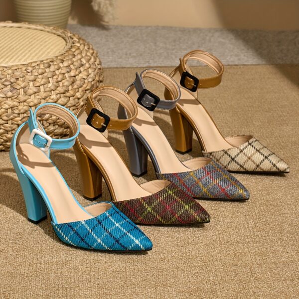 Newness Sunset Stroll Ankle Strap Heels: Elegant ankle strap heels in a sunset-inspired color, perfect for elevating your style.