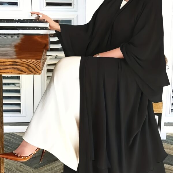 Effortlessly elegant Serene Serenity Muslim Long Robe in flowing fabric, perfect for any occasion.