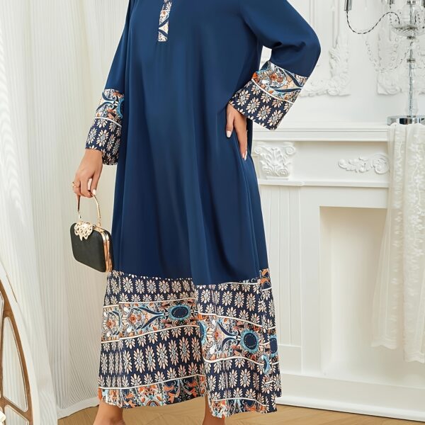 Casablanca Floral Abaya Dress: A stunning modern abaya dress, featuring a vibrant floral print. This modest fashion piece is perfect for any occasion.