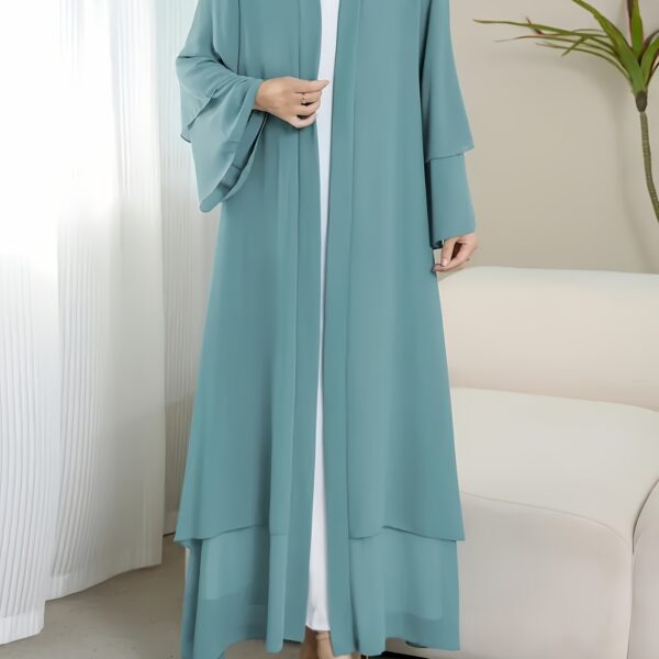 Effortlessly elegant Serene Serenity Muslim Long Robe in flowing fabric, perfect for any occasion.