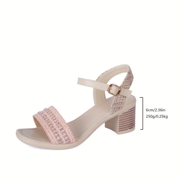 Newness Sunset Stroll Braided Sandals showcasing a chic braided design and beautiful embellishments, perfect for summer.