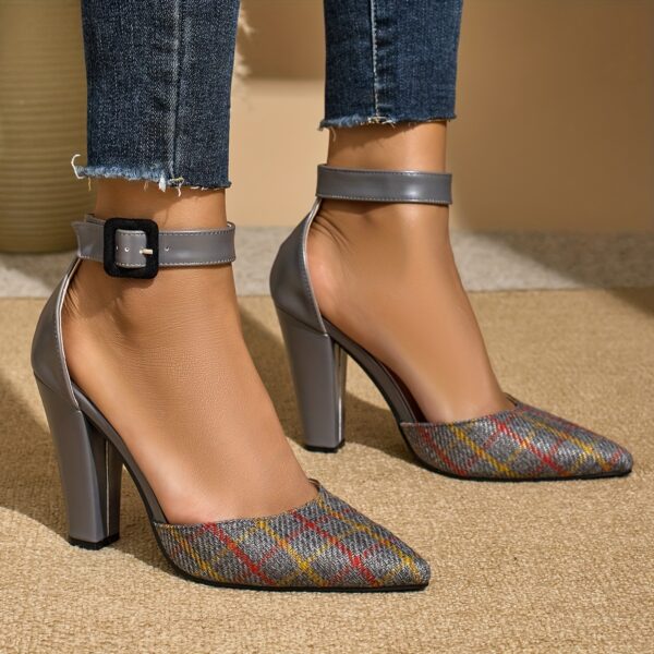 Newness Sunset Stroll Ankle Strap Heels: Elegant ankle strap heels in a sunset-inspired color, perfect for elevating your style.