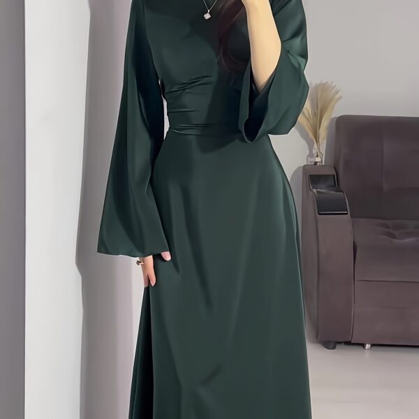 Model wearing the elegant Desert Bloom Arabian Dress, a versatile and flowing garment perfect for any occasion.