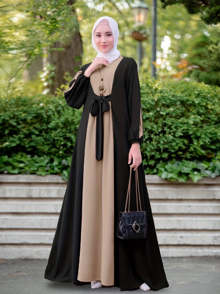 Effortlessly chic Elegance Defined Abaya Dress perfect for Ramadan and beyond A flowing elegant abaya in a rich fabric