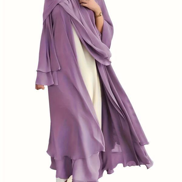 Effortlessly elegant Serene Serenity Muslim Long Robe in flowing fabric, perfect for any occasion.
