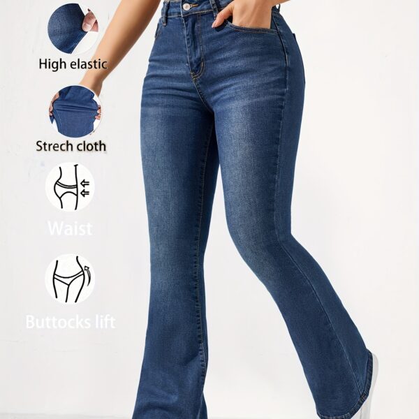Newness Sculpting High-Waist Flare Jeans in a flattering, versatile wash. These jeans feature a high waist and a flattering flare leg, perfect for any occasion.