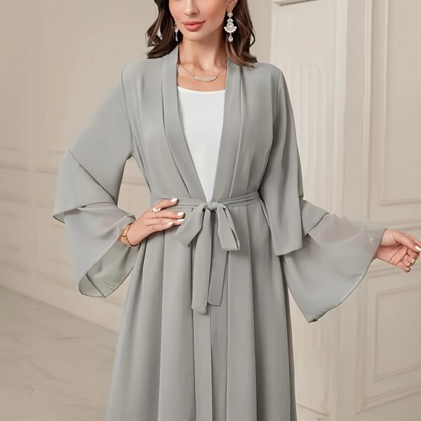 Effortlessly elegant Serene Serenity Muslim Long Robe in flowing fabric, perfect for any occasion.