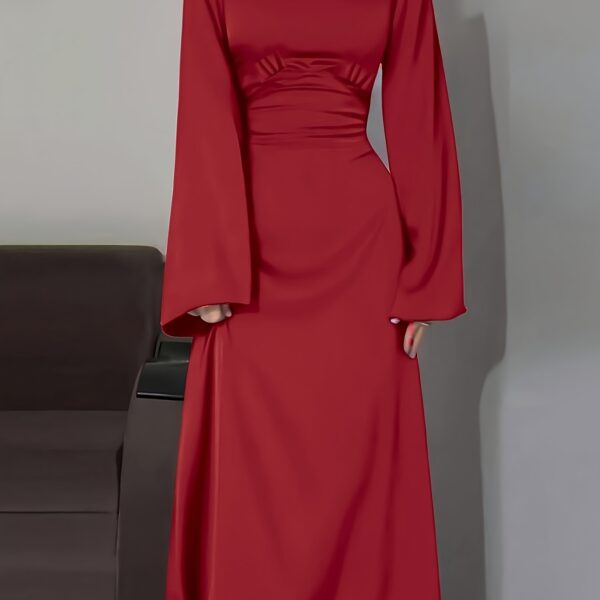 Model wearing the elegant Desert Bloom Arabian Dress, a versatile and flowing garment perfect for any occasion.