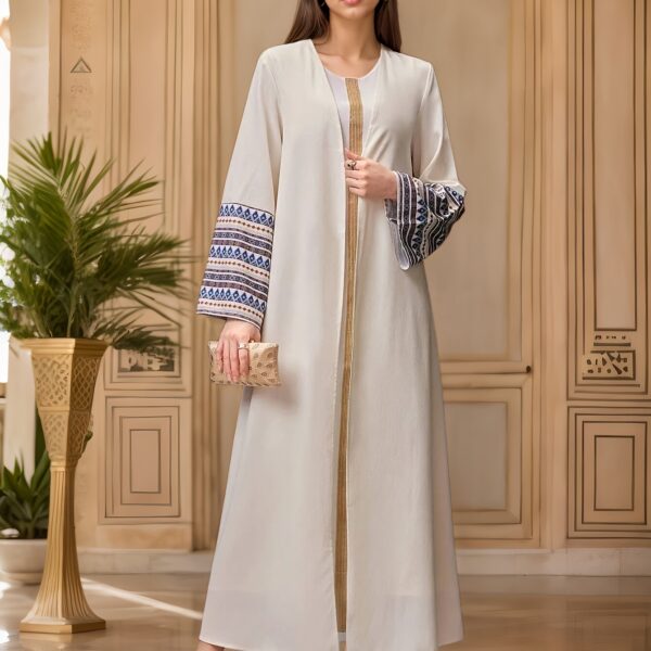 Effortless chic Casablanca Geometric Abaya in spring/summer style, perfect for any occasion.