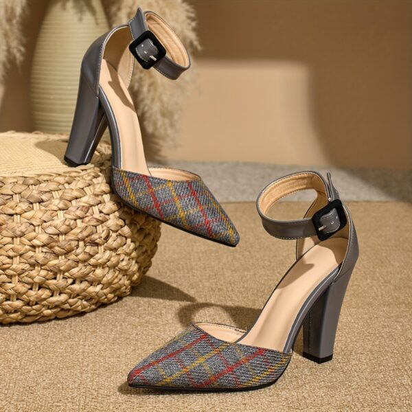 Newness Sunset Stroll Ankle Strap Heels: Elegant ankle strap heels in a sunset-inspired color, perfect for elevating your style.