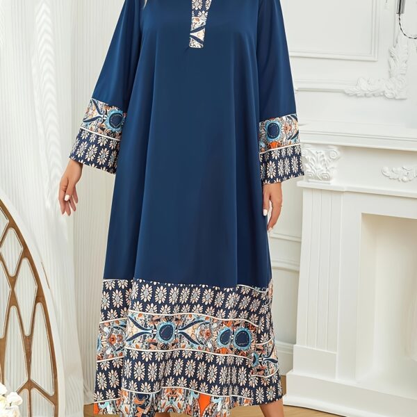 Casablanca Floral Abaya Dress: A stunning modern abaya dress, featuring a vibrant floral print. This modest fashion piece is perfect for any occasion.