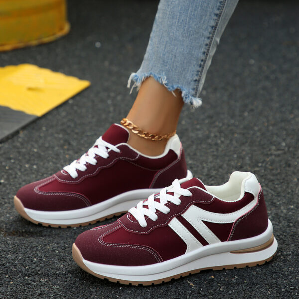 Newness City Walk Lace-Up Sneakers in white, showcasing their stylish and comfortable design. Perfect for everyday wear.