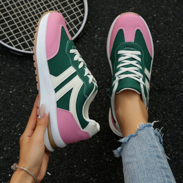 Newness City Walk Lace-Up Sneakers in white, showcasing their stylish and comfortable design. Perfect for everyday wear.