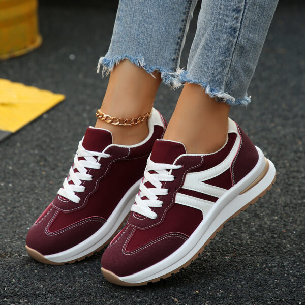 Newness City Walk Lace-Up Sneakers in white, showcasing their stylish and comfortable design. Perfect for everyday wear.