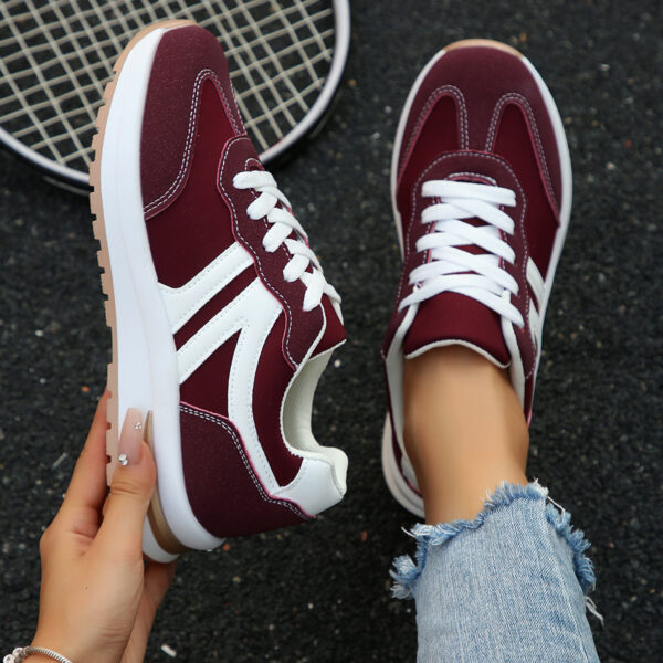 Newness City Walk Lace-Up Sneakers in white, showcasing their stylish and comfortable design. Perfect for everyday wear.