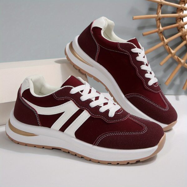 Newness City Walk Lace-Up Sneakers in white, showcasing their stylish and comfortable design. Perfect for everyday wear.