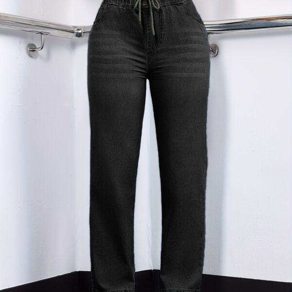 Newness Effortless Chic Straight Leg Jeans: A versatile pair of straight-leg jeans, perfect for any occasion. Shown in a flattering, timeless style.