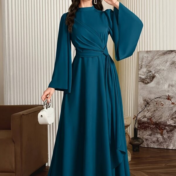 Newness Serene Teal Long Maxi Dress - Flowy maxi dress in serene teal color, perfect for any occasion.