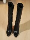 Newness Empower Pointed Toe Knee High Boots in brown leather Stylish boots perfect for parties and everyday wear