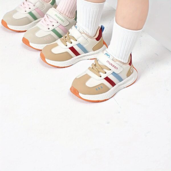 Stylish Mutoon Coastal Breeze Toddler Sneakers in white, providing lightweight comfort for little feet.