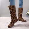 Newness Slouchy Mid Calf Boots Stylish boots perfect for any occasion Shown in color leather