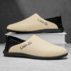 Newness Lian Di Mens Slip On Loafers in navy blue showcasing their breathable design and effortless style Perfect for any occasion