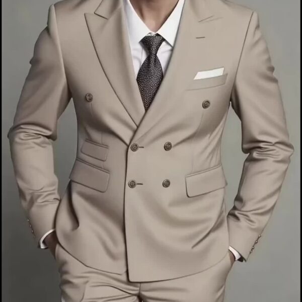 The Newness Executive: Modern Men's Formal Suit in charcoal grey, impeccably tailored for a sharp, modern look.