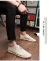 Newness Mens Casual Loafers in flax showcasing breathable upper and non slip sole Perfect for vacation and everyday wear