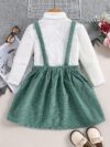 Adorable Bloomsbury Corduroy Dress Set for girls perfect for spring fall or winter Features a stylish corduroy dress and coordinating accessories