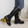 Newness Rebellious Spirit Buckle Knee Boots Elevate your style with these edgy knee high boots featuring a striking buckle detail Perfect for adding a touch of rebellion to any outfit