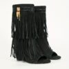 Newness Desert Bloom Fringe Booties Brown suede booties with fringe detailing perfect for fall and winter